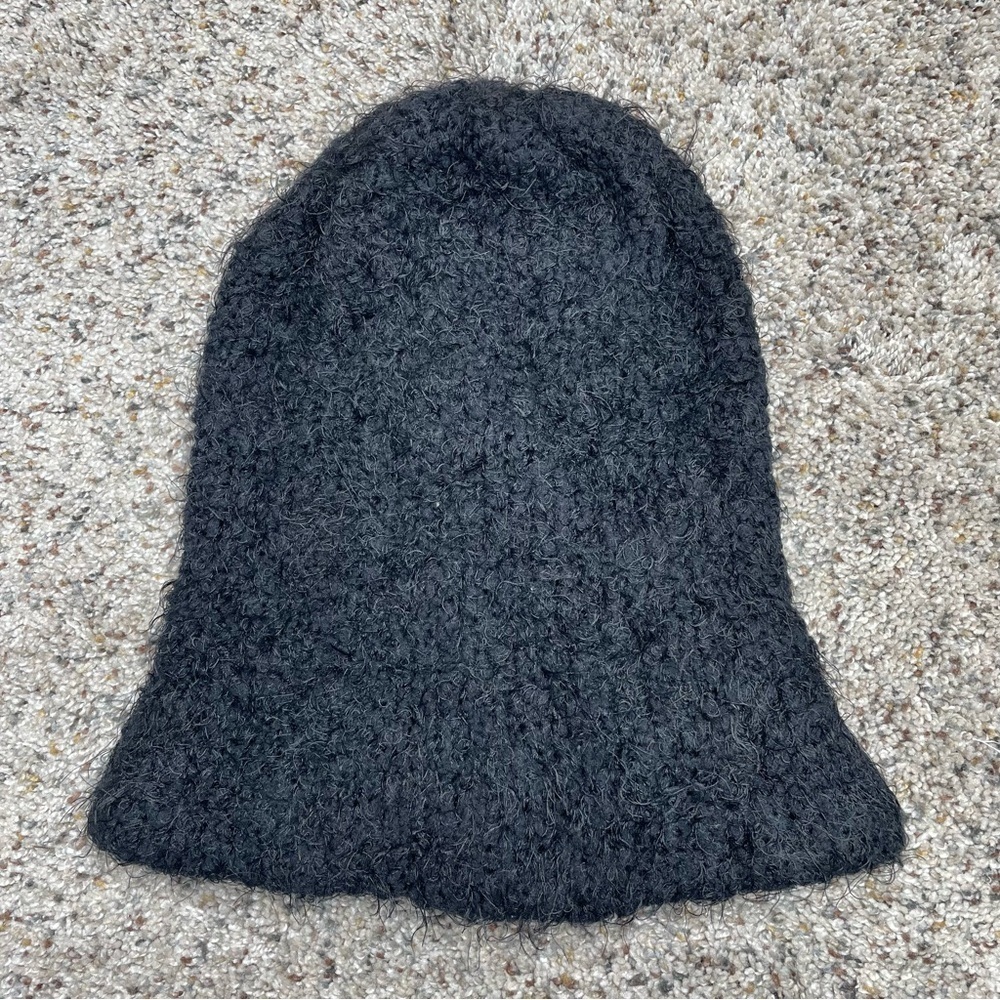 L.A. Hearts Fuzzy Knit Beanie Hat Black One Size PacSun Winter Outerwear